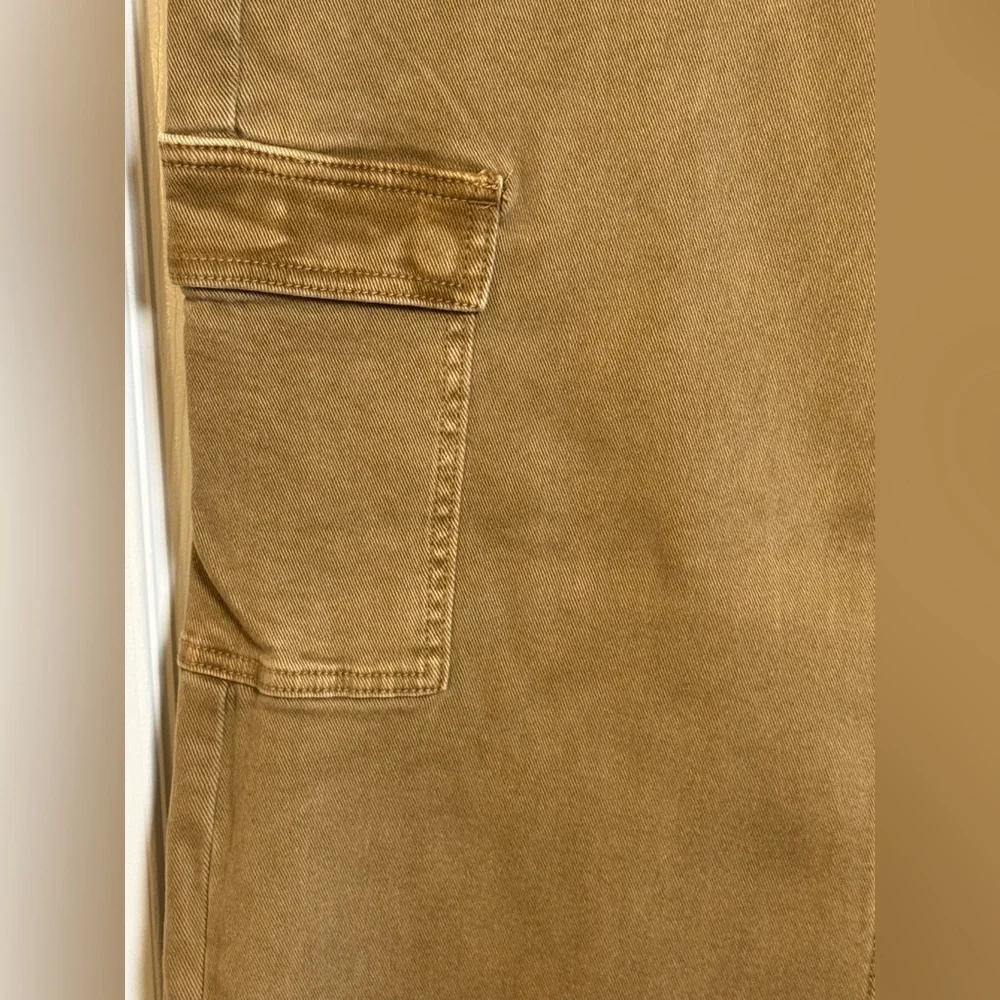 Risen Jeans Brown Cargo Wide Leg Flare Jeans 1XL NWT Stretch Denim - Picture 2 of 7